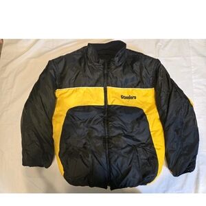 Vintage Pittsburgh Steelers Zip Front Sideline Jacket Reversible XXL